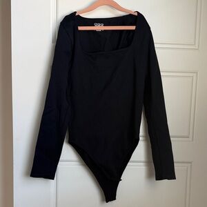 Elegant Black Long Sleeve Bodysuit